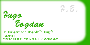 hugo bogdan business card